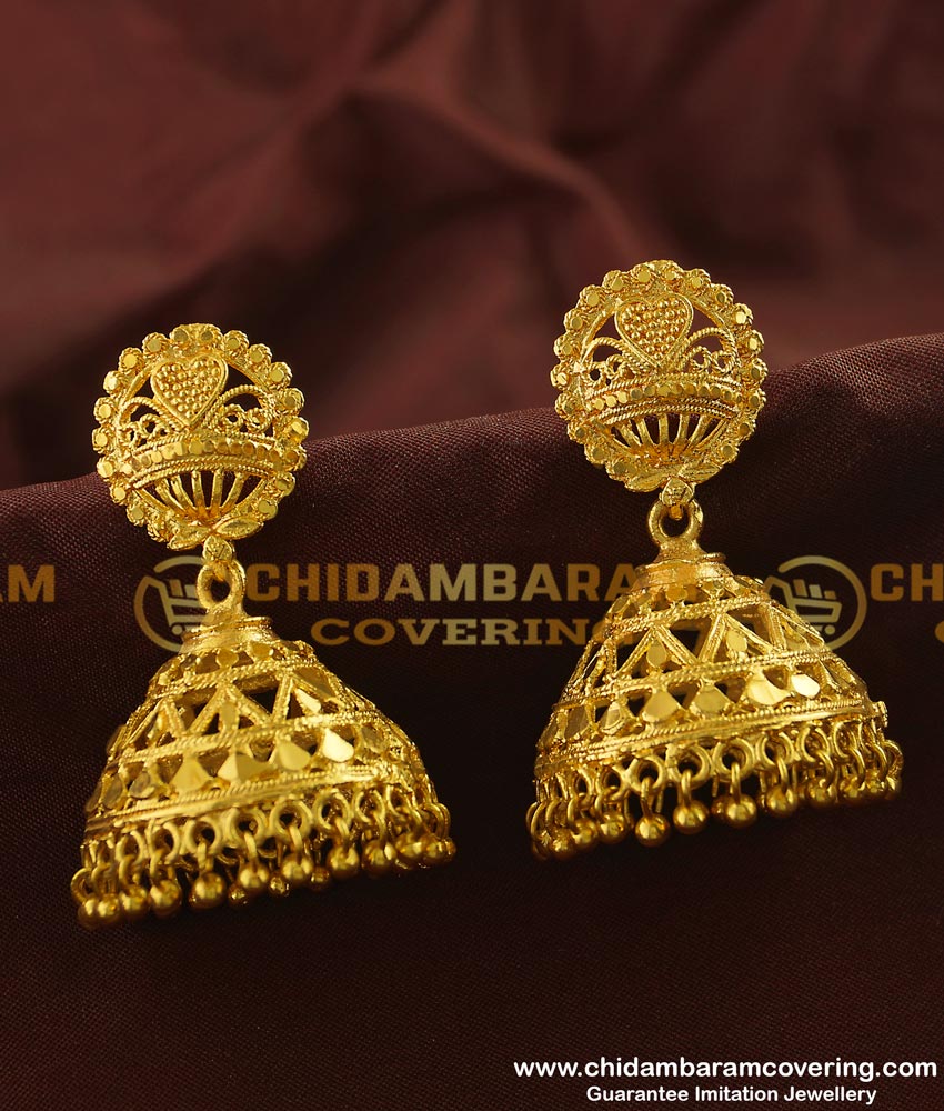ERG129 - Latest Bridal Wear Big Umbrella Jhumkas Buy Online