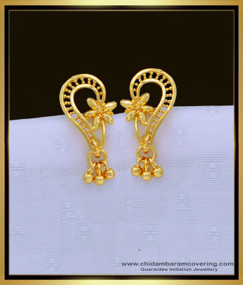 ERG1367 - Unique Real Gold Design One Gram Gold Covering Earring for Daily Use