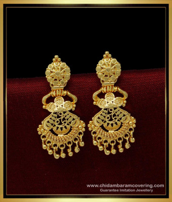 ERG1417 - Real Gold Design Traditional Wedding Earrings Collections for Women 
