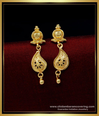 ERG1437 - One Gram Gold Mango Design Light Weight Daily Wear Earrings Buy Online