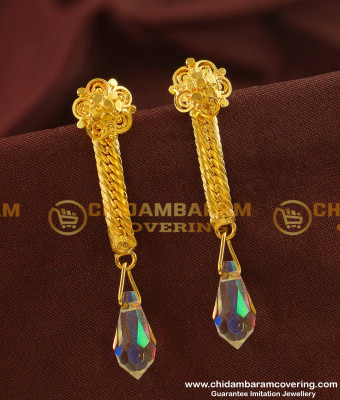 ERG146 - Designer Long Chain Hanging Crystal Earrings Guarantee Jewellery Buy Online 