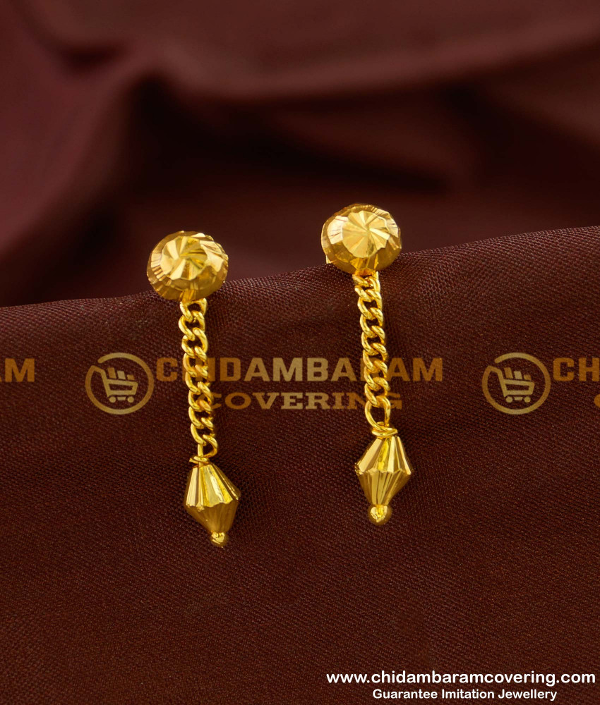 ERG149 - Daily Wear Hanging Drops Earrings Guarantee Jewellery Baby Earrings Online 