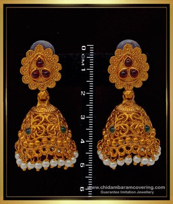 ERG1503 - Temple Jewellery Light Weight Temple Jhumkas Online Shopping