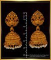 ERG1505 - Traditional South Jewellery Lakshmi Temple Jhumkas for Women 