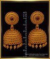 ERG1507 - Temple Jewellery Matte Finish Big Temple Earrings for Ladies 