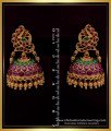 ERG1516 - First Quality Real Kemp Stone Peacock Design Antique Jhumkas Online