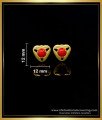 ERG1547 - Latest Heart Shape Red Coral Beads Stud Earrings Artificial Jewellery 