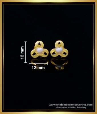 ERG1550 - Trendy Pearl Earrings Collections Simple Gold Plated Earrings Online