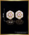 ERG1556 - Impon Gold Stone Flower Design Panchaloha Earrings Online Shopping 