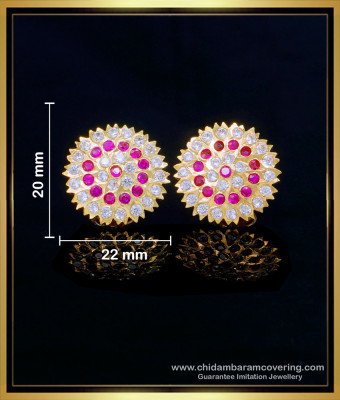 ERG1557 - First Quality Impon Stud Earrings Five Metal Jewellery Online Shopping
