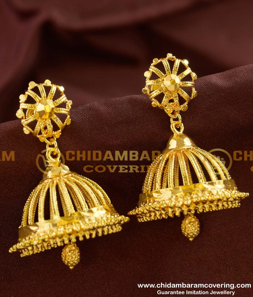 ERG156 – Gold Plated Large Umbrella Jhumkas For New Brides 