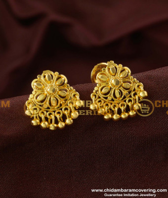 ERG169 - semi precious floral design ear studs for women