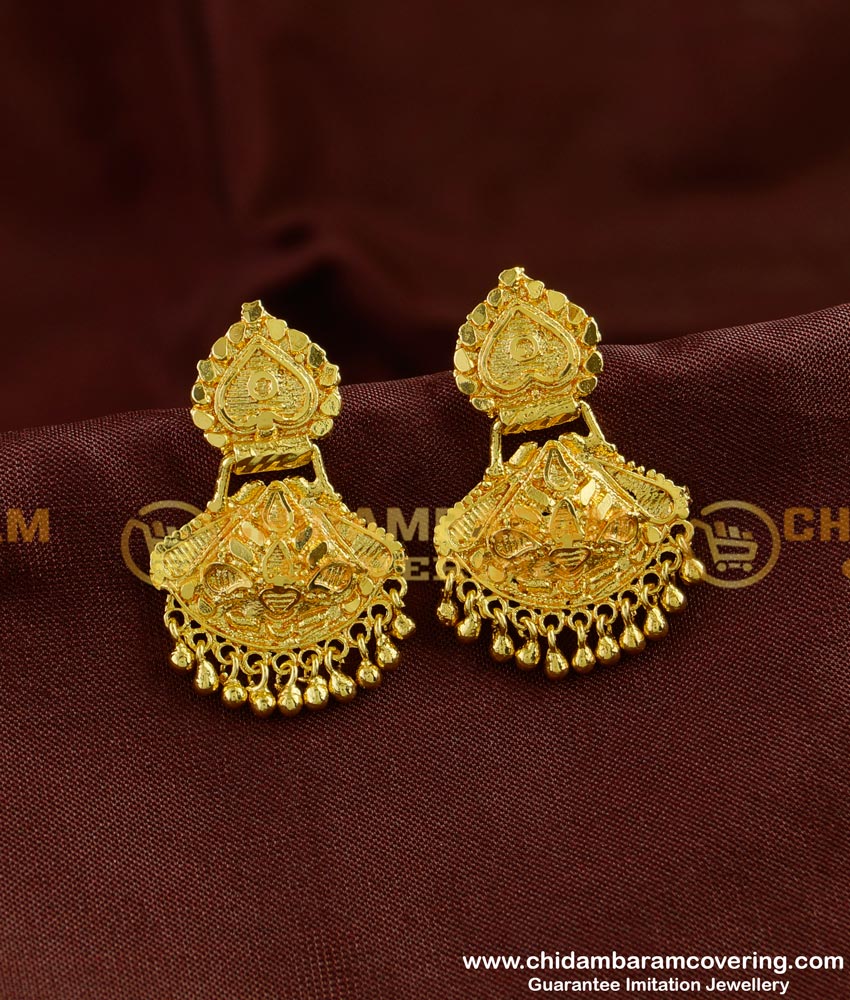 ERG254 - Traditional Design Dangler Earring Gold Plated Dangler Collection Online