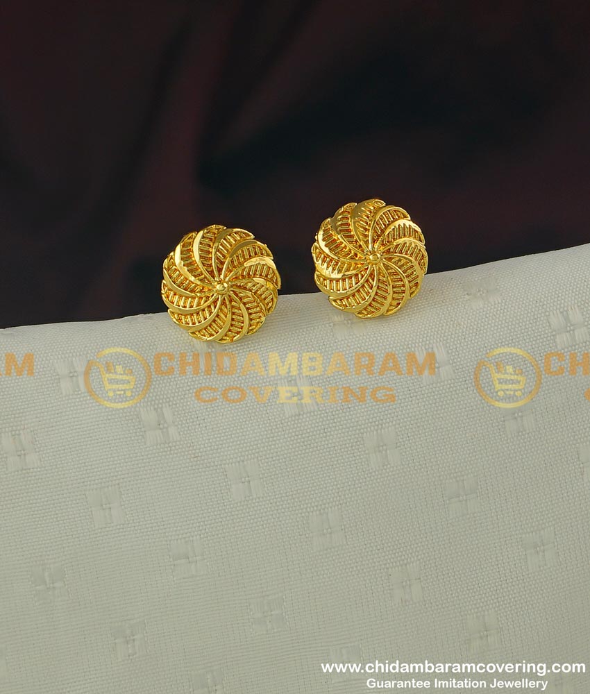 ERG314 - Daily Wear Medium Size Stud Designs Imitation Earrings for Girls