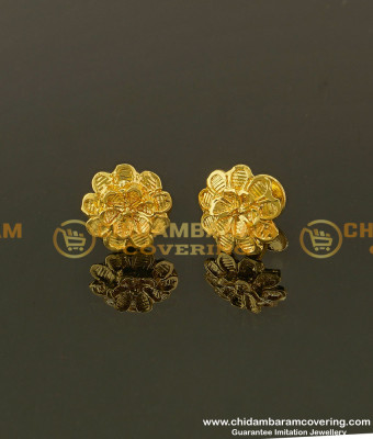 ERG348 - Daily Wear Medium Size Flower Stud Design Imitation Earrings Online