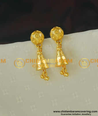 ERG405 - Unique Golden Color Cone Shape Jhumkas Earring Collections Online