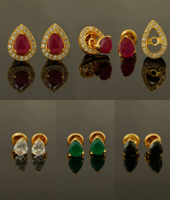 ERG427 - Trendy High Quality Inter Changeable 4 Colour Stone Studs Guaranteed Earrings for Girls 