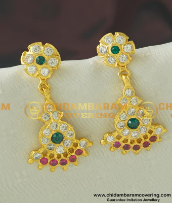 ERG435 - Unique New Design One Gram Gold Impon Long Earrings Buy Online