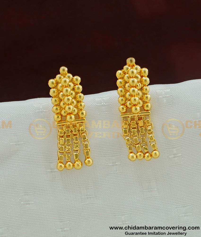 ERG471 - Simple Design Light Weight Gold Plated Small Earring for Kids