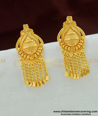 ERG476 - Latest Kerala Model Daily Wear Gold Plated Ear Studs Designs Online