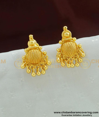 ERG496 - Daily Wear One Gram Gold Stud Earrings for Ladies