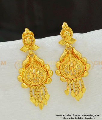 ERG541 - Daily Wear Light Weight Gold Inspired Earrings Gold Covering Jewellery 