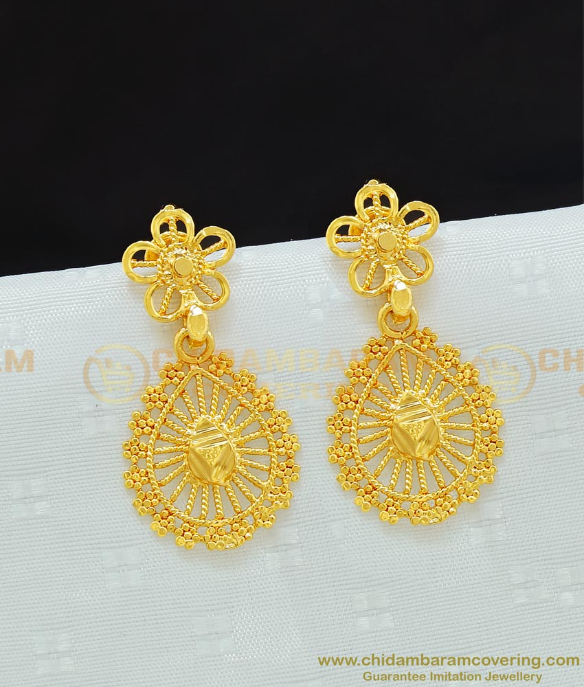 ERG664 - Cute Small Size Light Weight Daily Wear Gold Design Earring for Girls