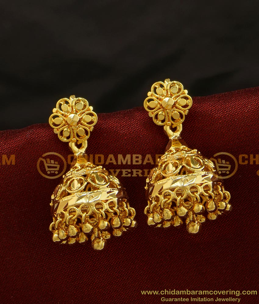 ERG685 - Traditional Gold Plated Jhumkas Designs Imitation Jewellery Online Shopping