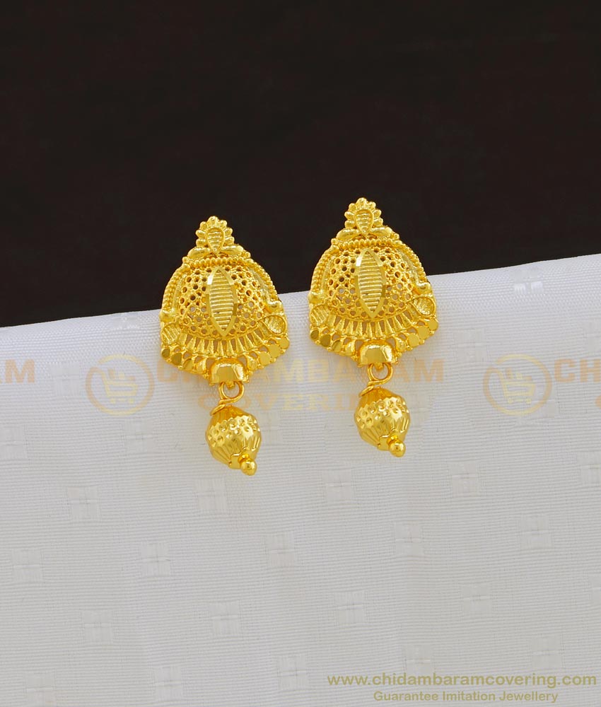 ERG802 - Gold Tone Forming Gold Studs Earring Design Imitation Jewelry Buy Online