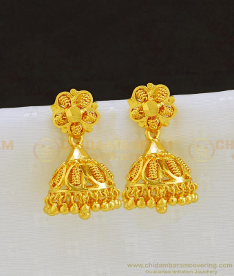 ERG803 - Traditional Gold Plated Jhumkas Designs for Women Imitation Jewellery Online 