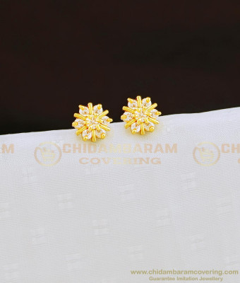ERG828 - Sparkling Diamond Stone Look Flower Shape 7 Stone Small Stud Earrings Online