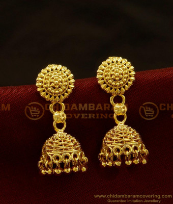 ERG898 - New Model Jhumkas Mat Weaving Design Earring Indian Jhumkas Earring Online