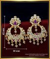 ERG1574 - New Bridal Wear Ad Stone Chandbali Impon Earrings Online Shopping