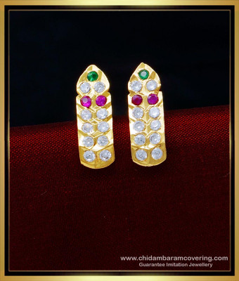 ERG1577 - Premium Quality Multi Stone Impon Earrings Online Shopping 