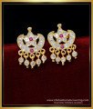 ERG1582 - Latest Earrings Design Gold Plated Impon Stone Studs Earrings 