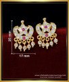 ERG1582 - Latest Earrings Design Gold Plated Impon Stone Studs Earrings 