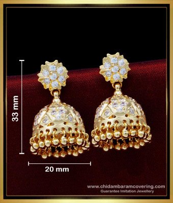 First Quality Impon Jimiki White Stone Earrings Online Shopping | ERG1587  