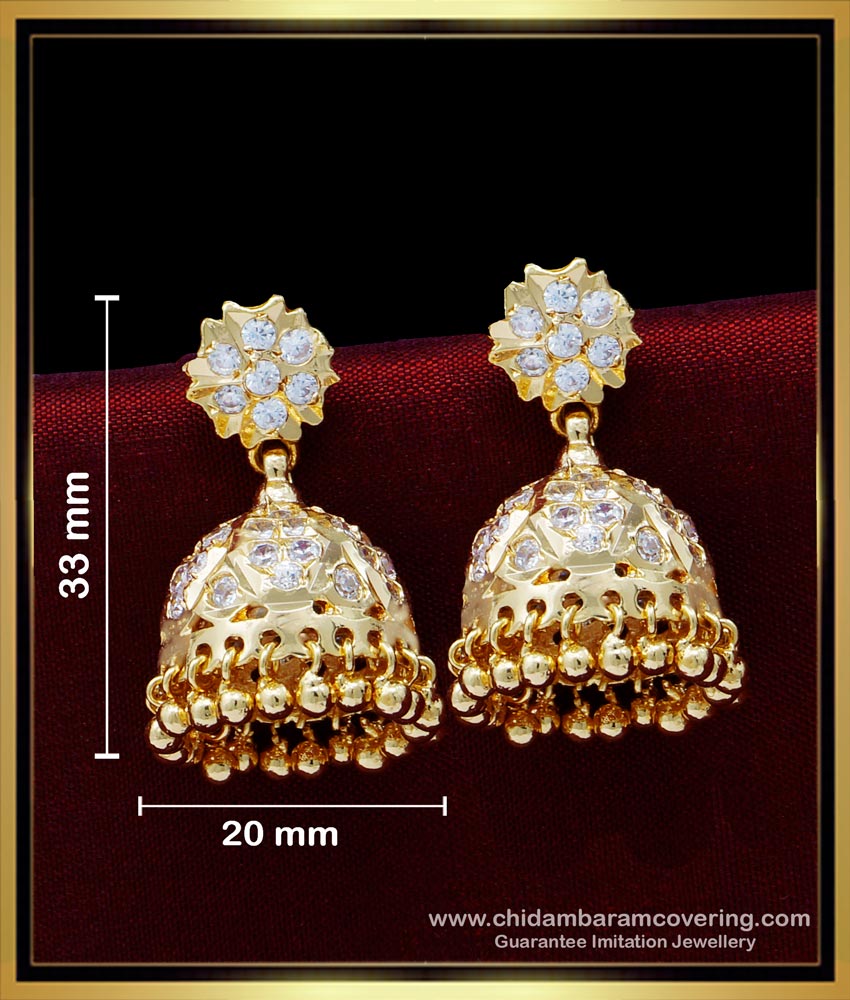 First Quality Impon Jimiki White Stone Earrings Online Shopping | ERG1587  
