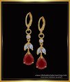 ERG1591 - Modern Ruby Stone bali Earrings Artificial Jewellery 