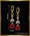 ERG1591 - Modern Ruby Stone bali Earrings Artificial Jewellery 