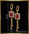 ERG1592 - American Diamond Bali Design Fashion Jewellery Earrings