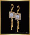 ERG1593 - Sparkling White Stone Western Wear Hoop Earrings