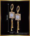ERG1593 - Sparkling White Stone Western Wear Hoop Earrings