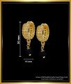 ERG1594 - Gold Plated Daily Wear Black Crystal Bali Earrings for Girls