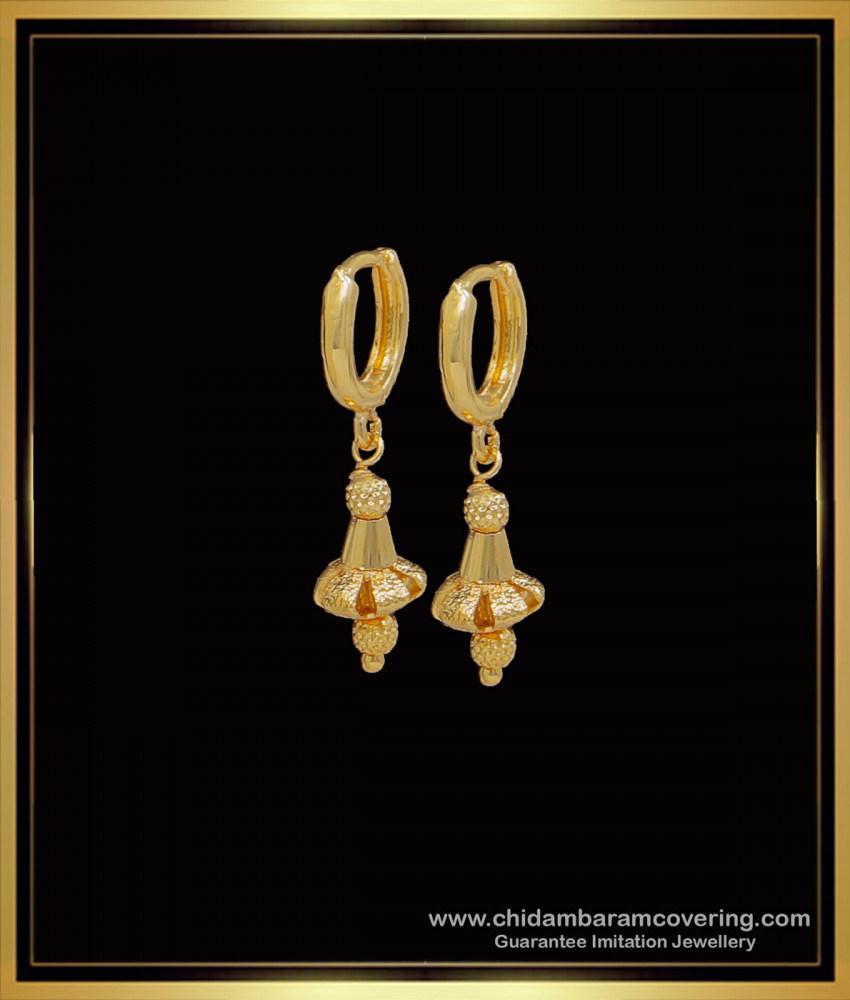 ERG1597 - Latest 1 Gram Gold Daily Use Hoop Earrings for Kids