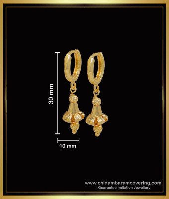 ERG1597 - Latest 1 Gram Gold Daily Use Hoop Earrings for Kids