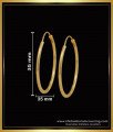 ERG1598 - 1 Gram Gold Plated Round Round Hoop Earrings for Women