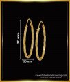 ERG1599 - Simple Daily Use Circle Gold Big Round Hoop Earrings