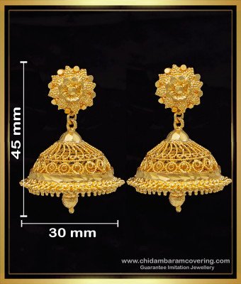 ERG1601 - South Indian Wedding Jhumka Earrings Online Shopping 