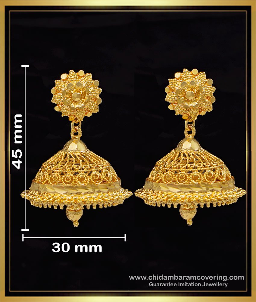 ERG1601 - South Indian Wedding Jhumka Earrings Online Shopping 